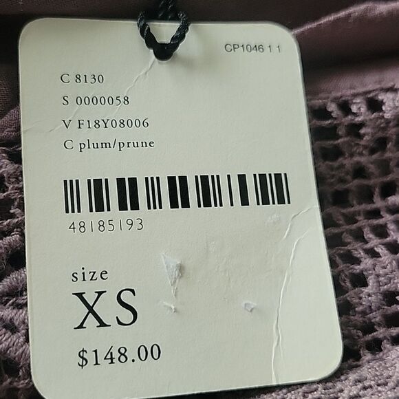 NWT Free People Sydney Dress XS Mini Purple Boho Embroidered Coquette Romantic - Picture 11 of 16